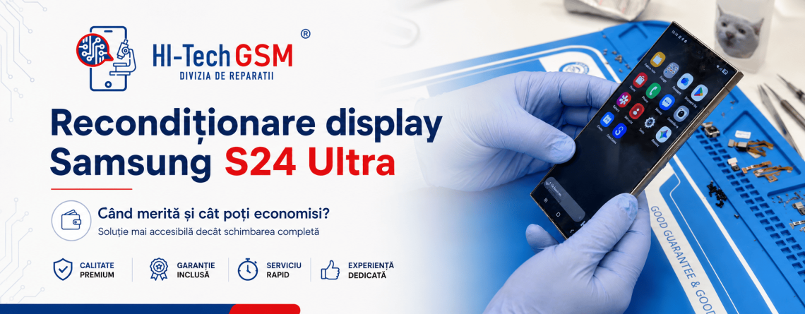 Recondiționare display Samsung S24 Ultra la Hi-Tech GSM Iași